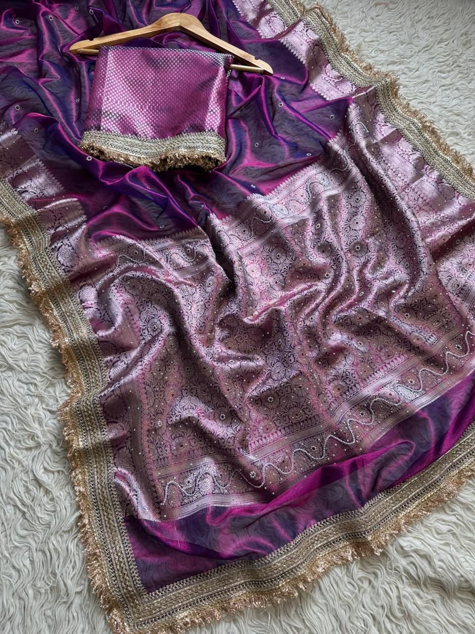 5 Banarasi Tissue Silk image 17