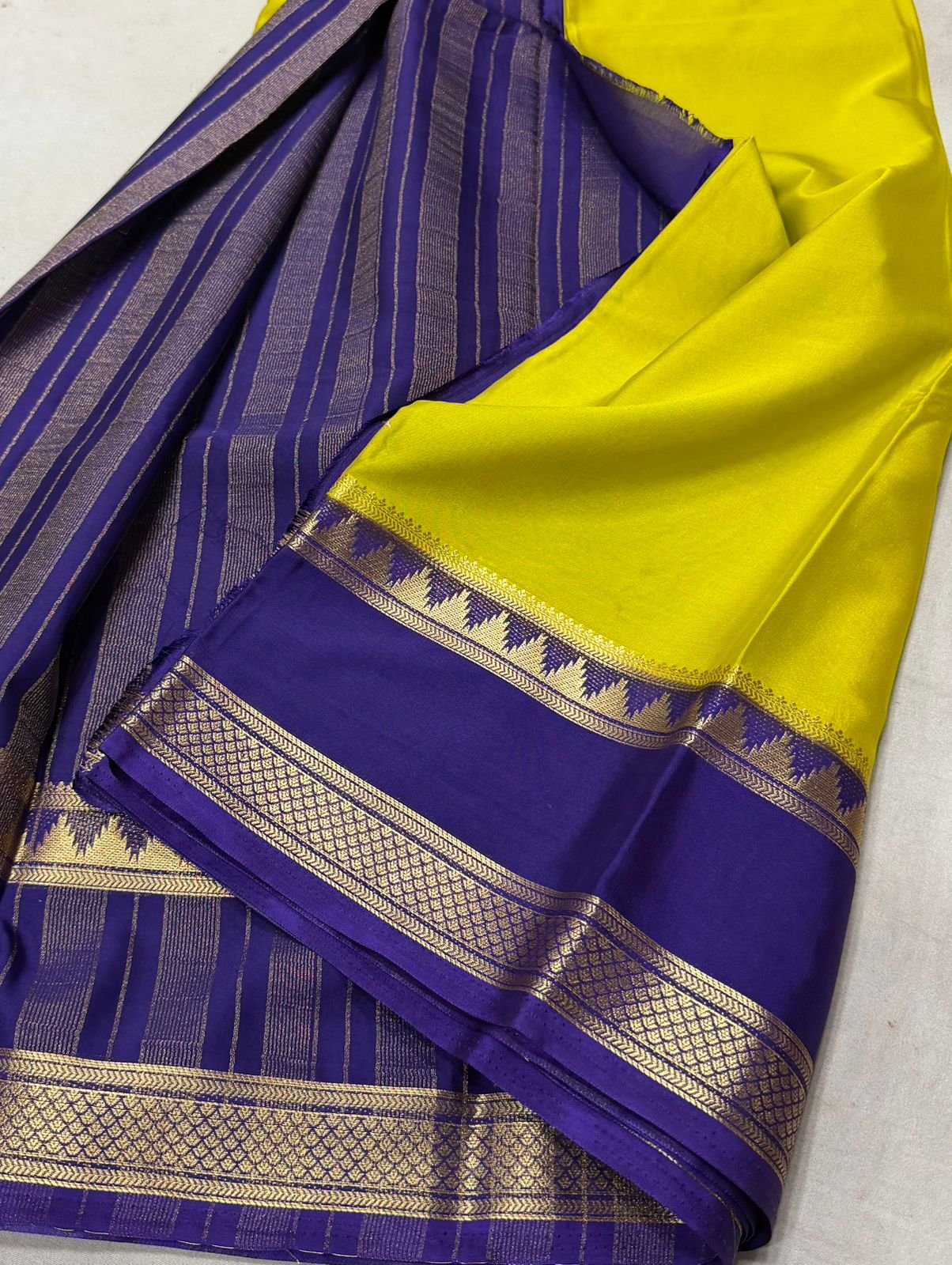 Pure soft Viscose Khadi silk fabric with satin border- image 5