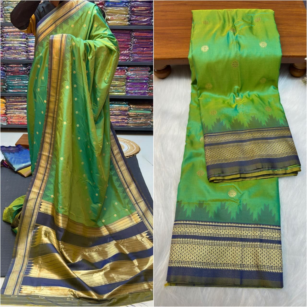 Traditional Erkal Paithani image 16