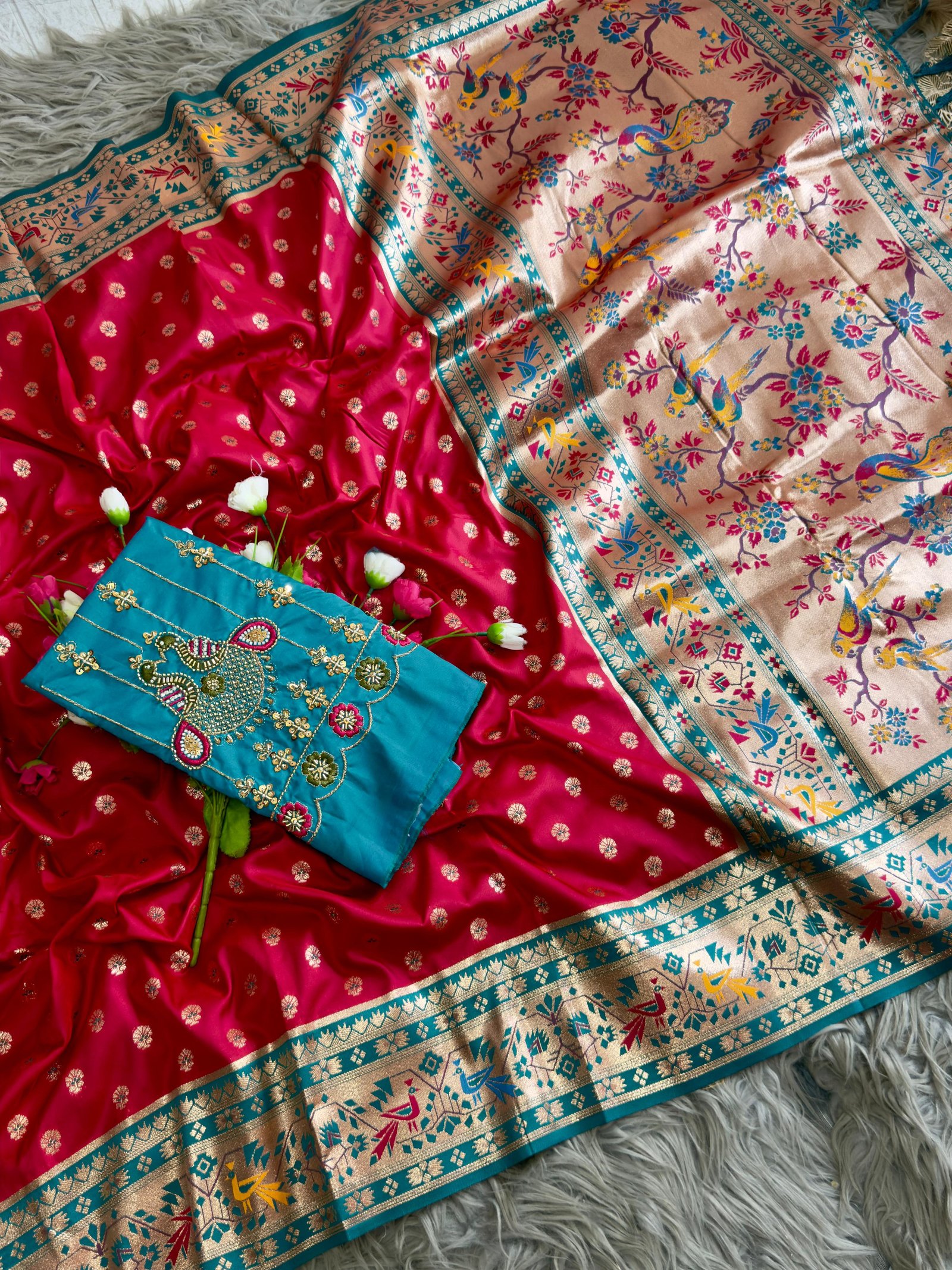 Kalanjali Paithani With Aari Work Blouse image 22