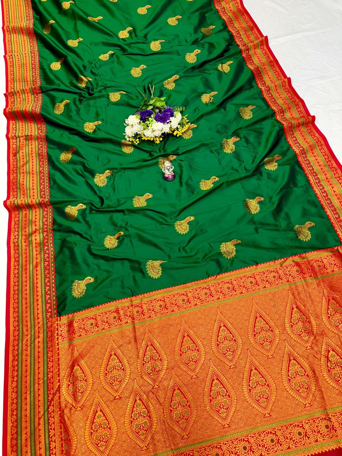 Rashmika Peacock Paithani image 7