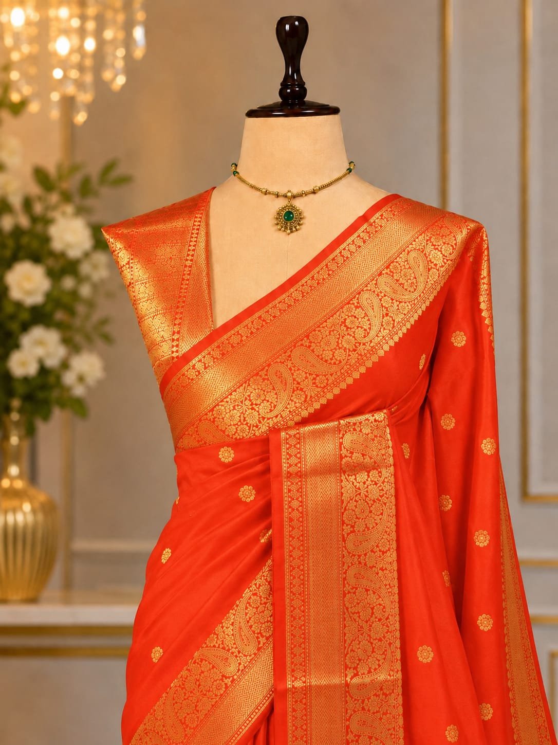 Party Wear Semi Kanjivaram Silk Sarees image 10
