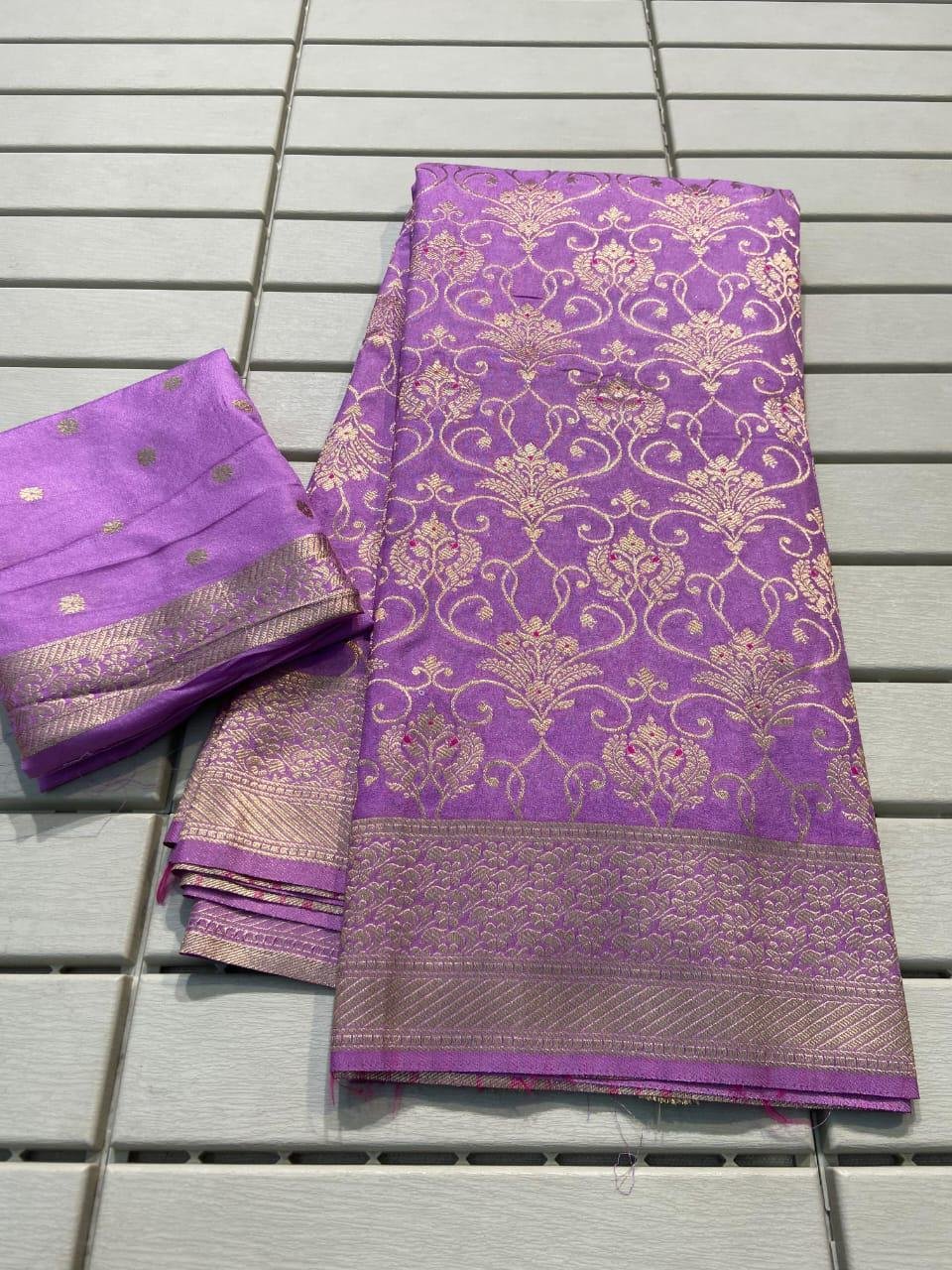 Pure Crepe Khaddi Silk Saree image 3