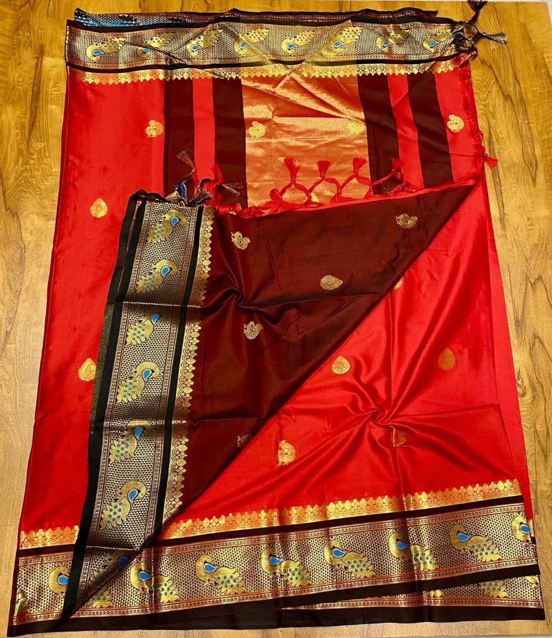 Meena Mor Border Paithani image 19