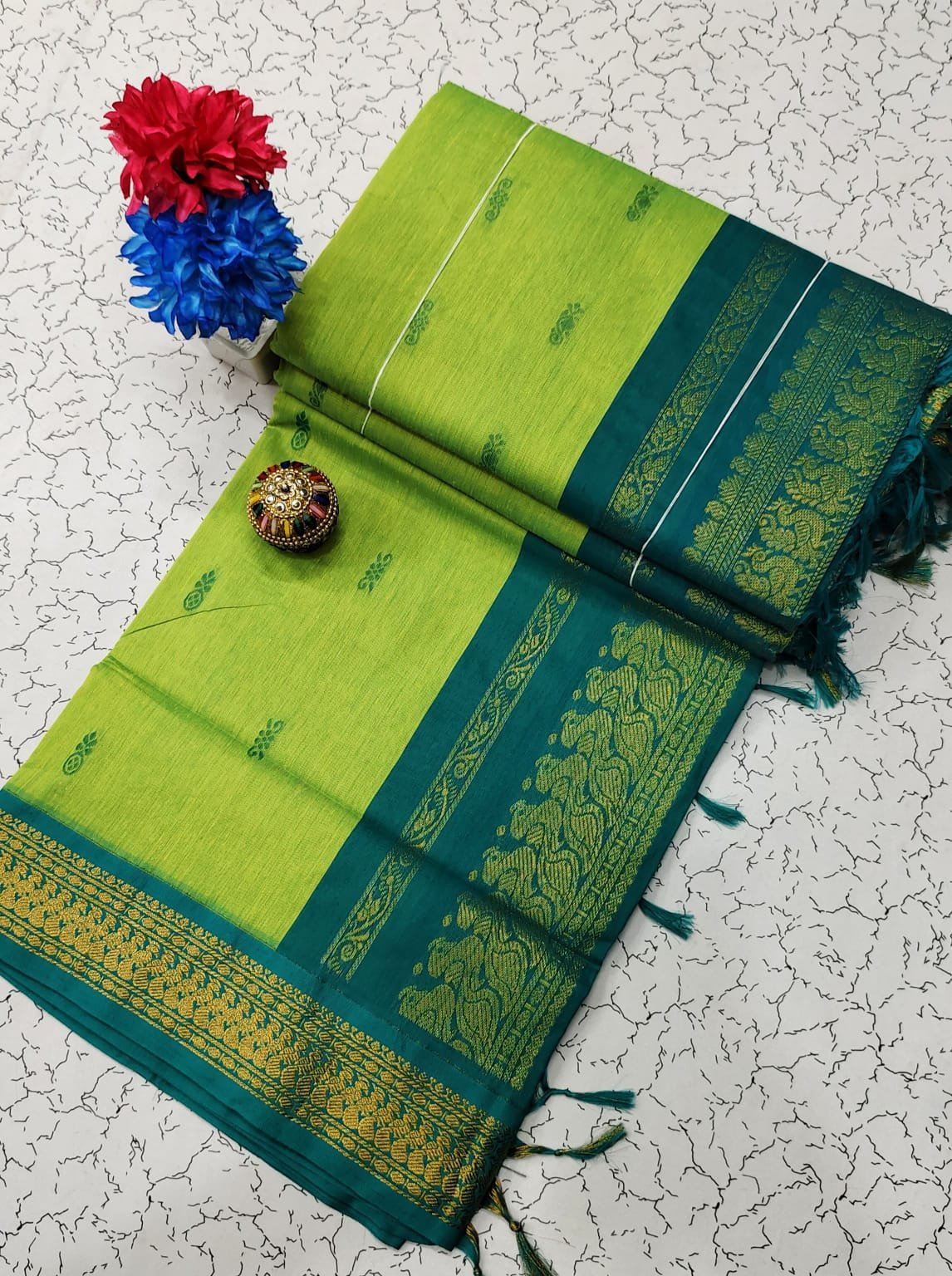 Kalyani Cotton Saree ( BUTTA) image 14