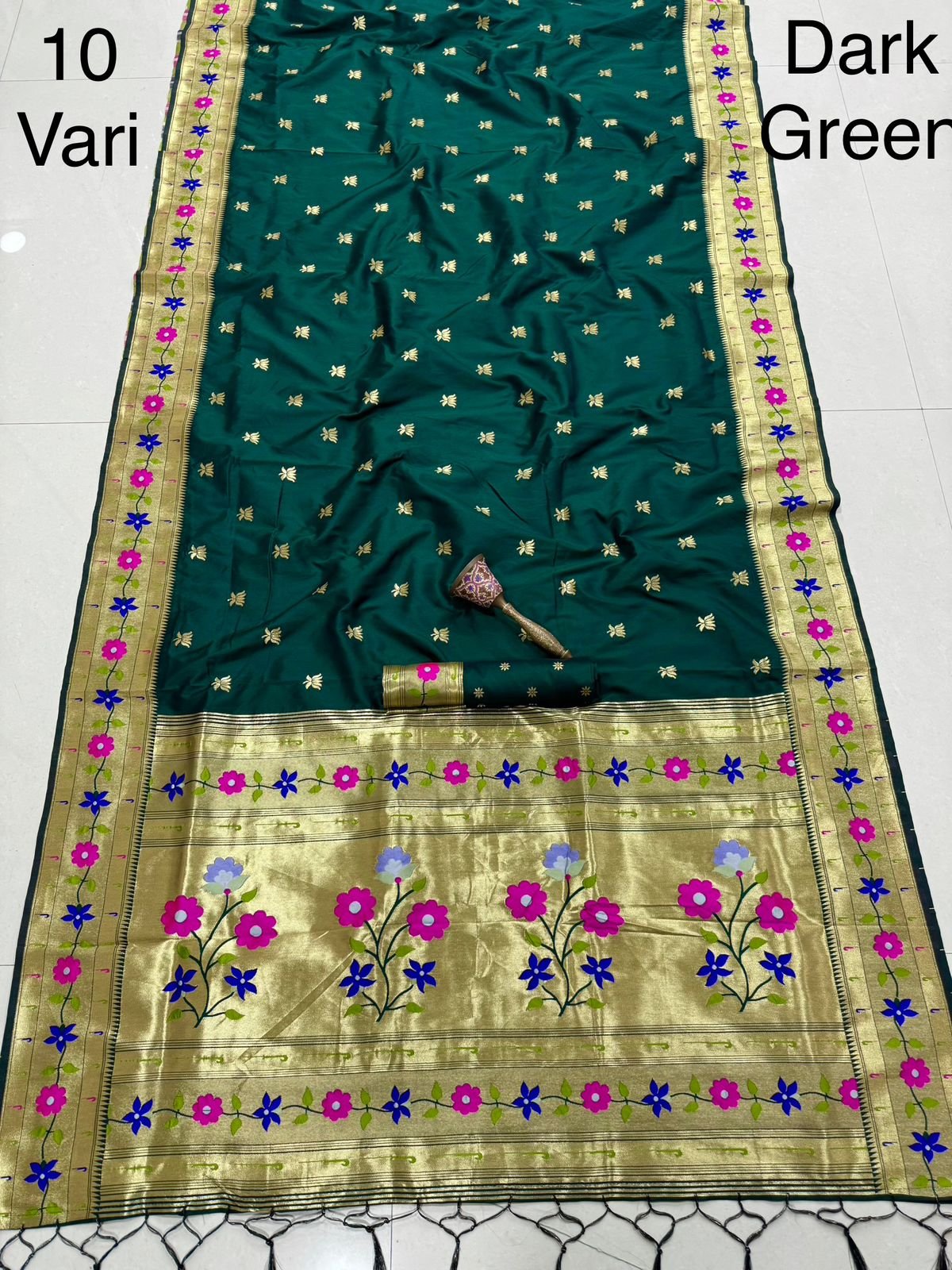 10 Vaar Flower Paithani Saree image 5