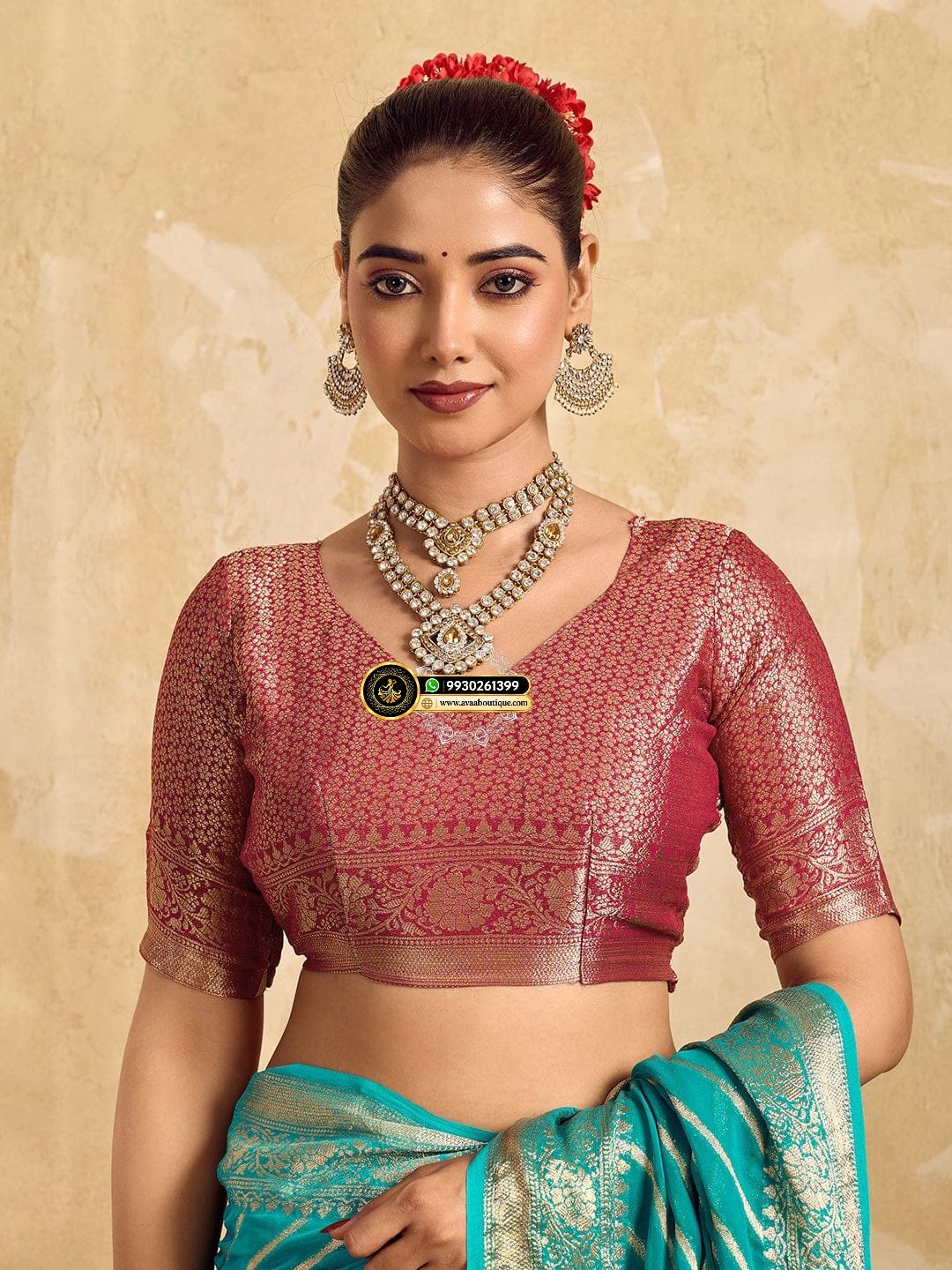 Banarasi Handloom Leheriya Zari Weaving Saree image 8