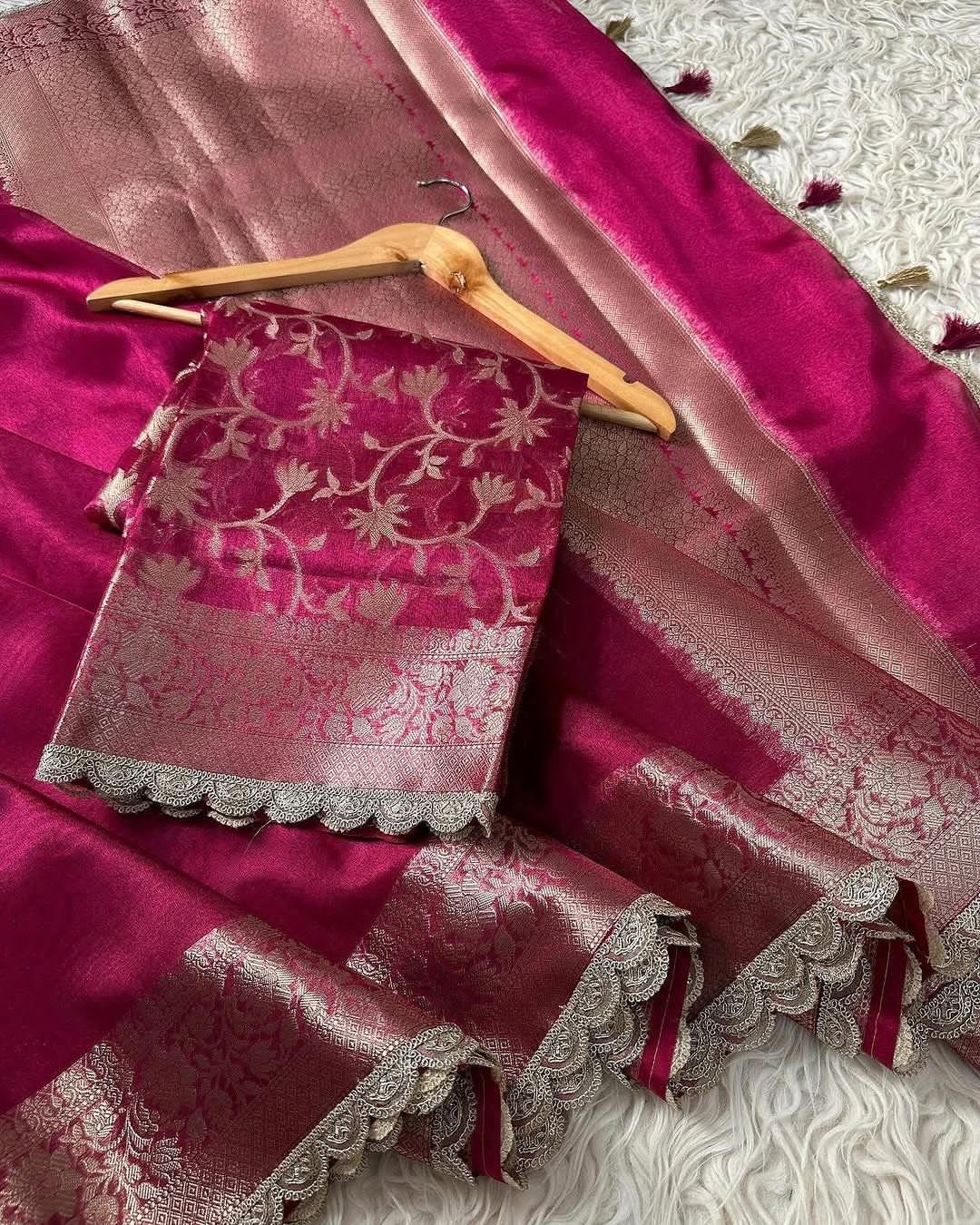 7 Banarasi Tissue Silk Saree image 4