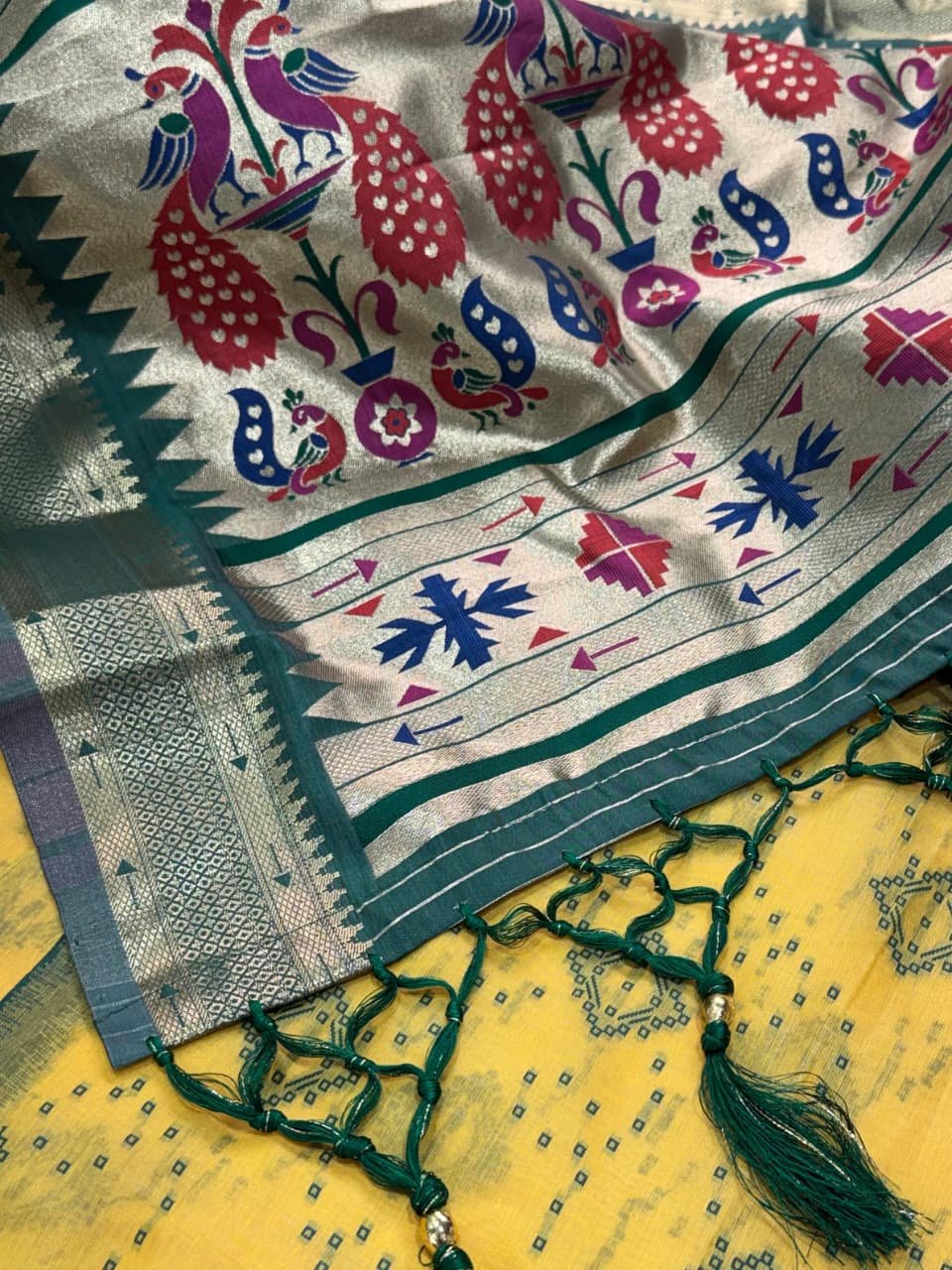 Soft Pure Cotton Sarees with latkan image 16