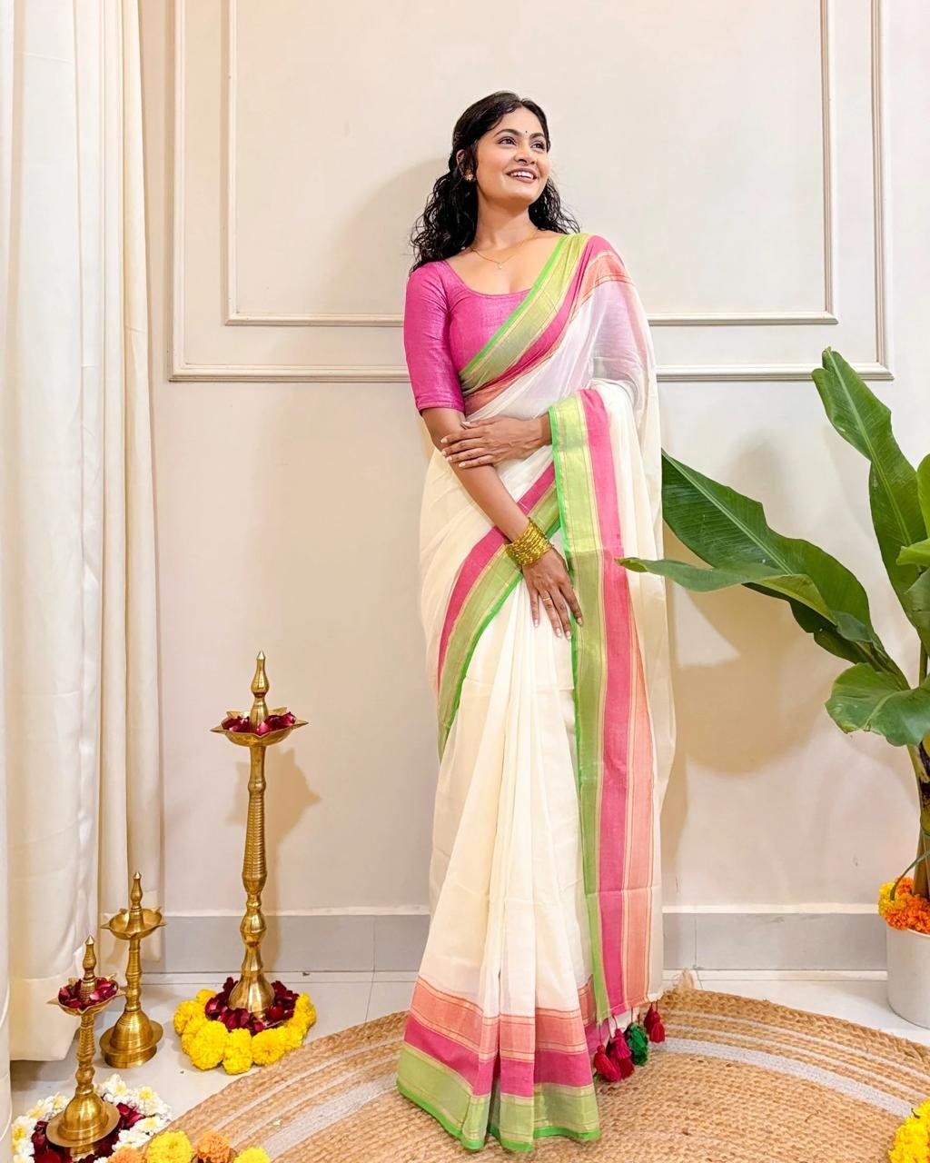 120 Count Mul Cotton Saree