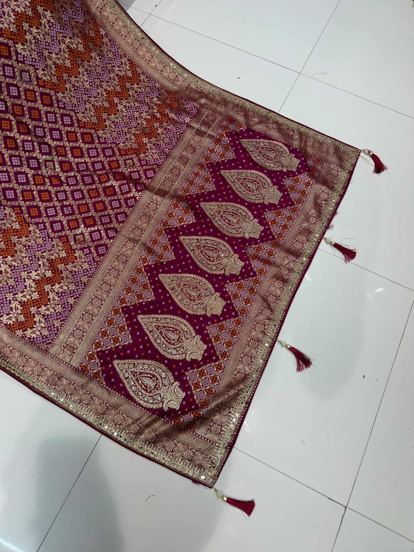 Premium Banarasi Dola Gharchola With Gotapatti Pallu image 9