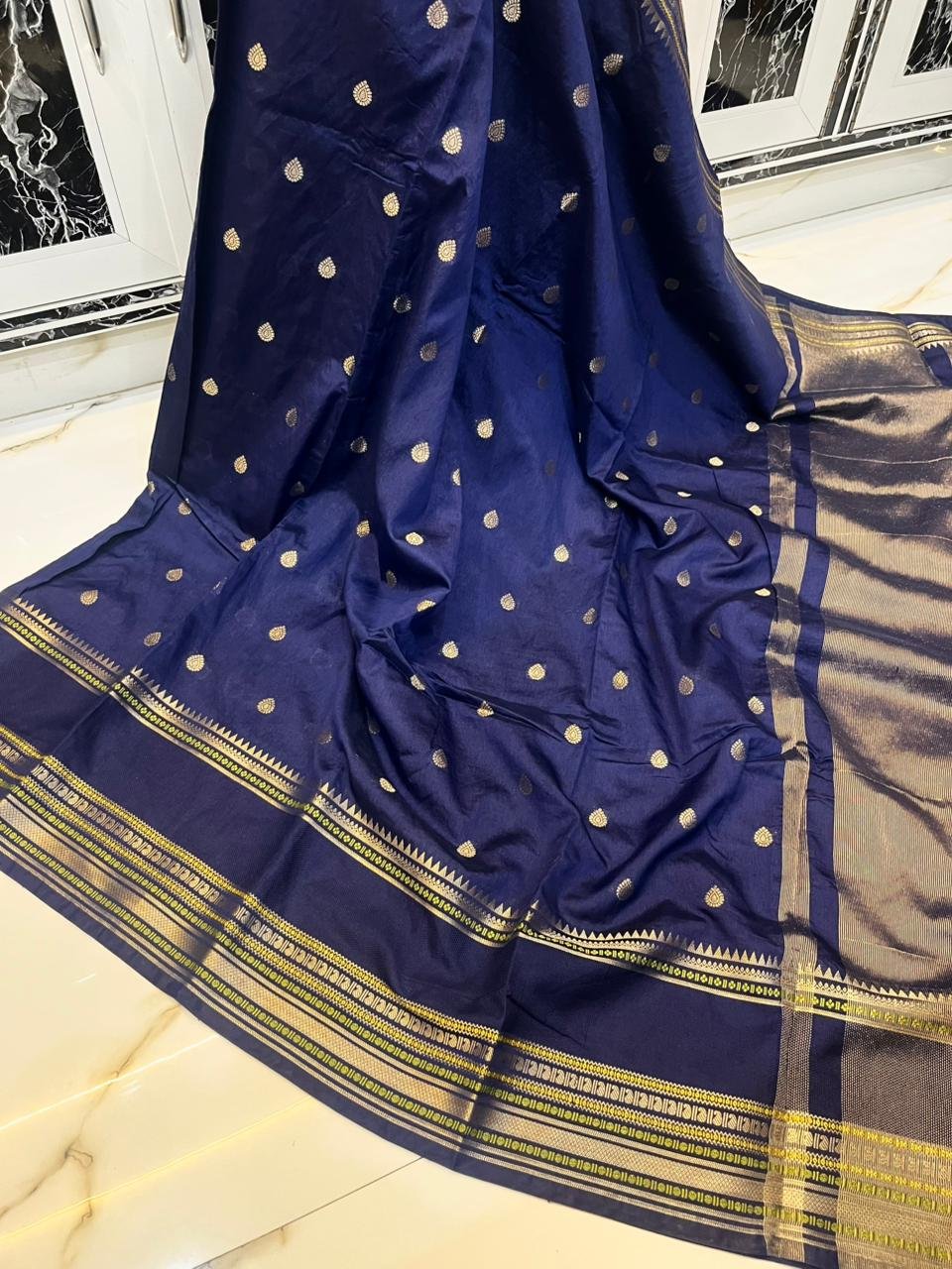 Banarasi Self Tone Semi Silk image 4