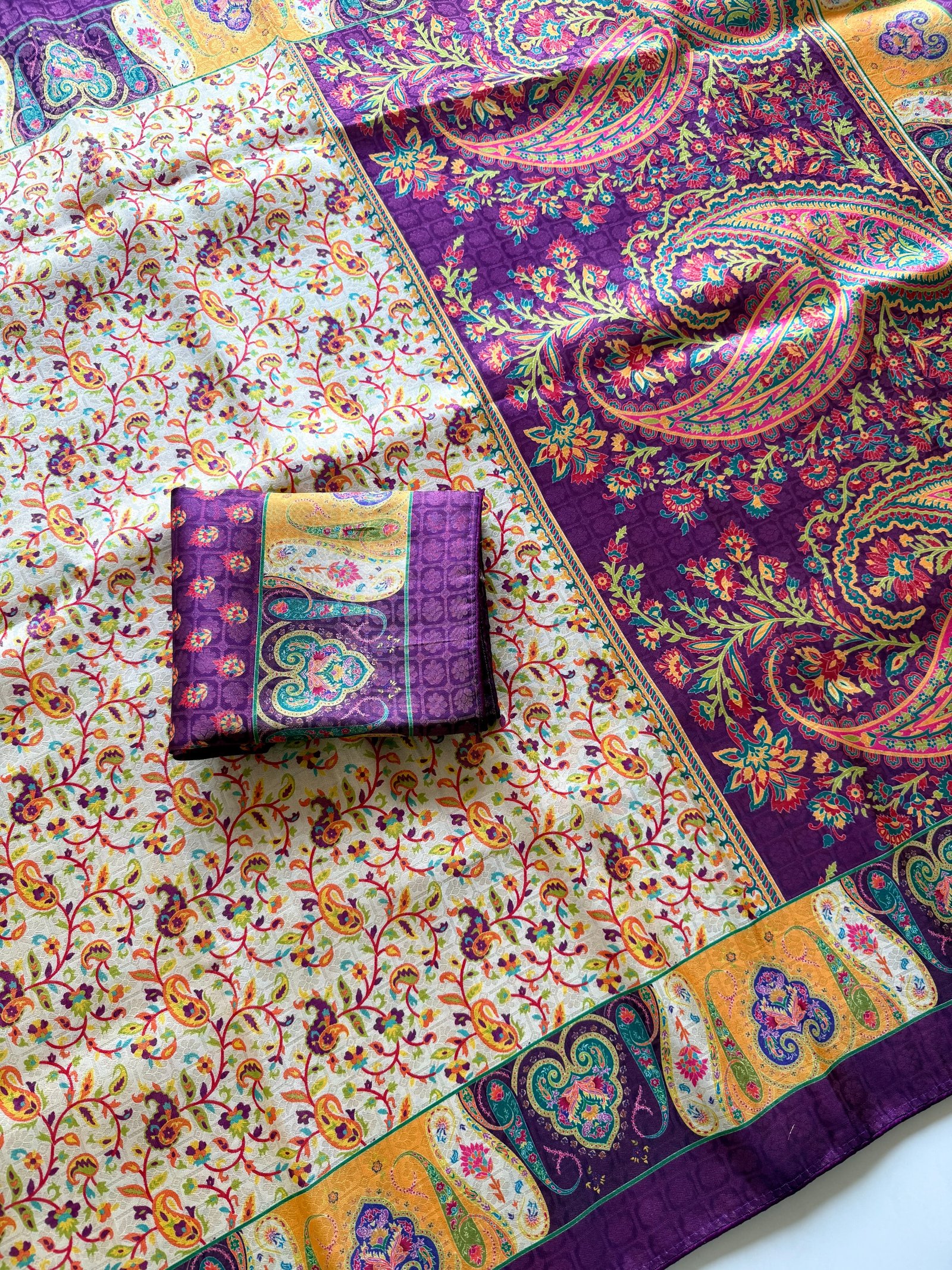 Dola Silk Position Pashmina Design Saree image 5