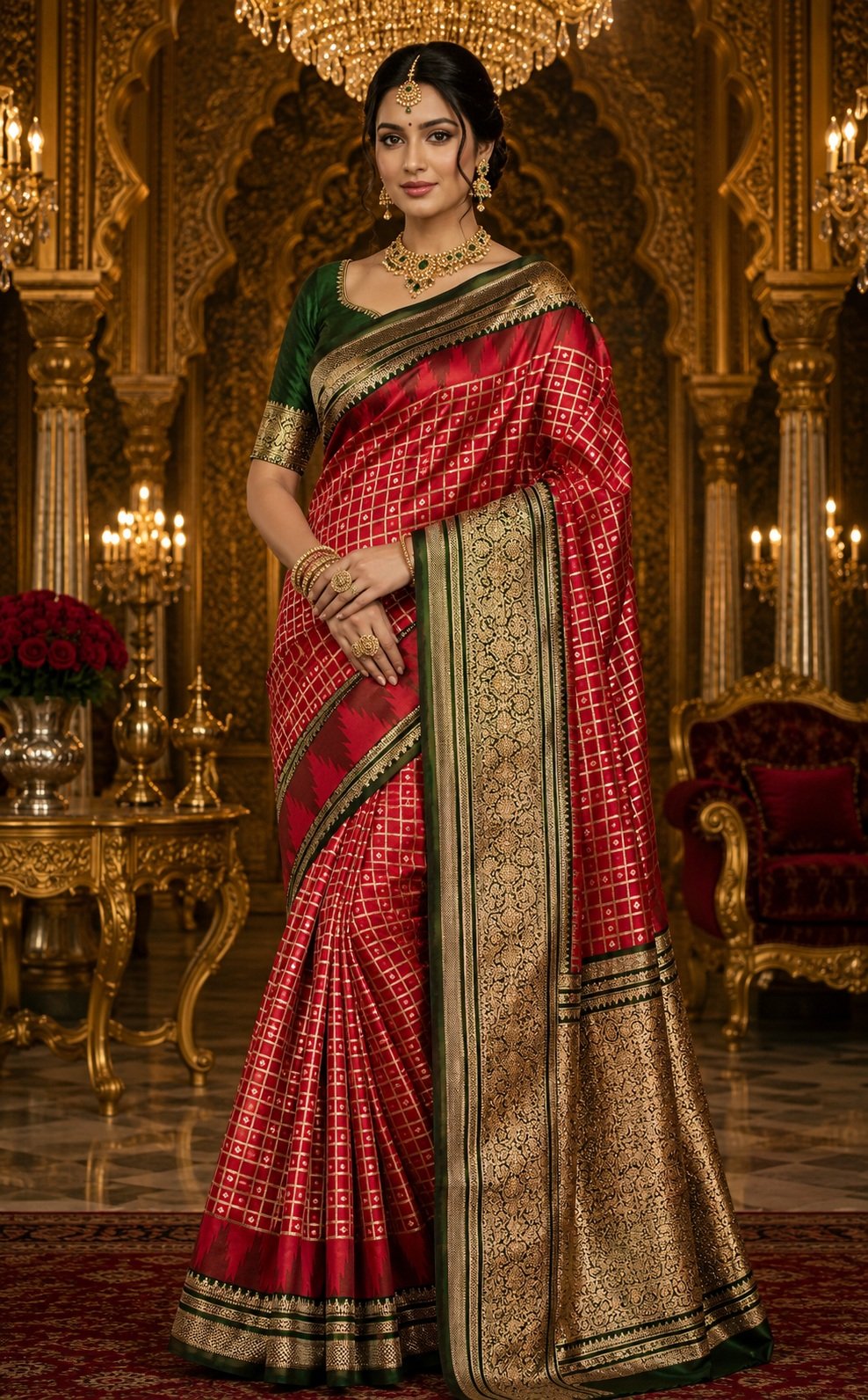 Bridal Semi Gadwal Sarees