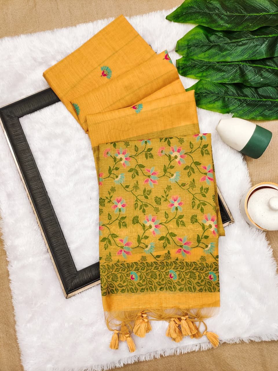 Premium Chanderi Cotton Saree image 13