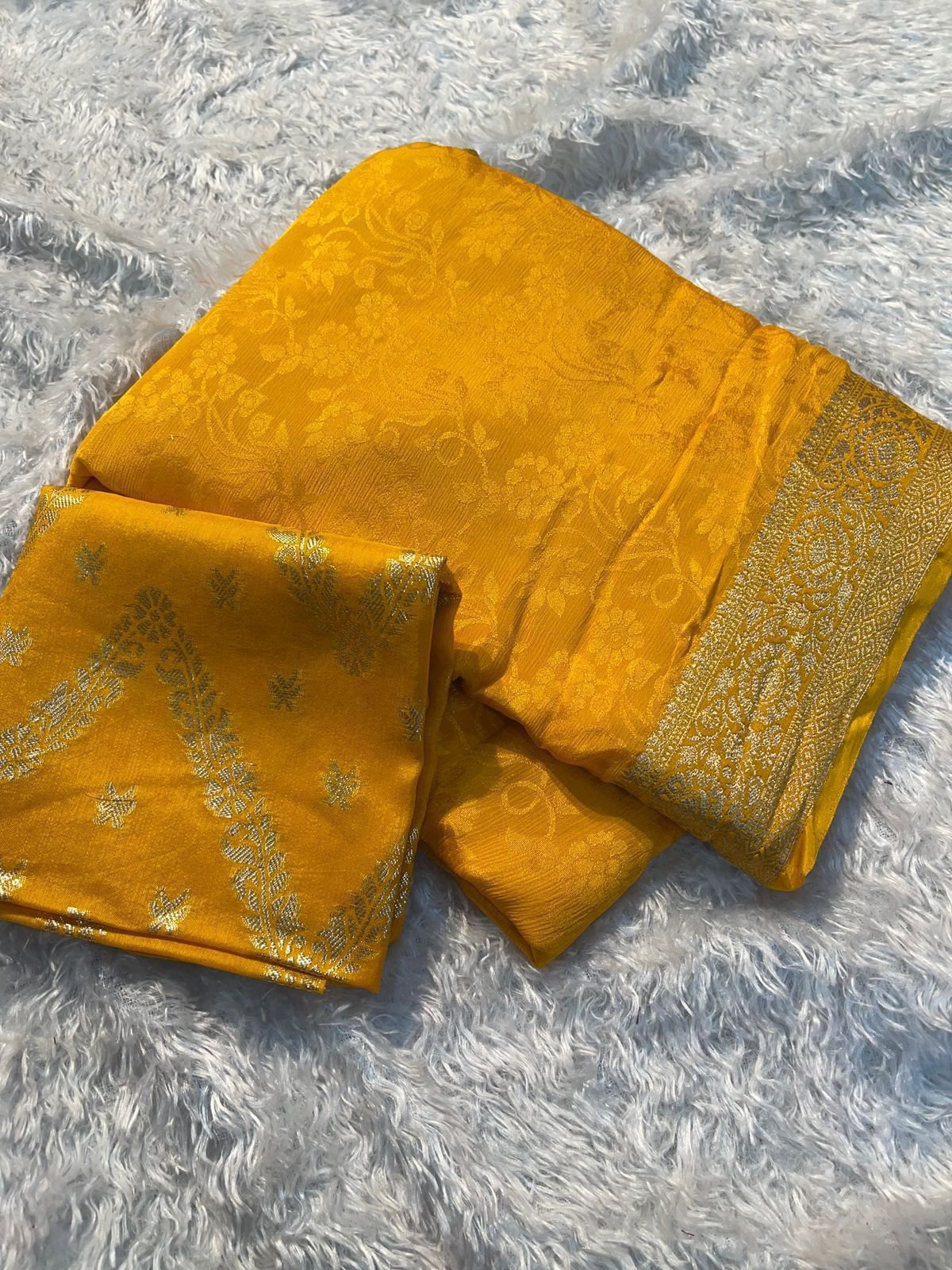 Viscose chinon weaving saree image 9