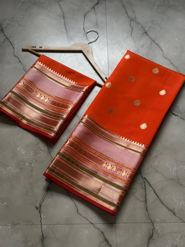 Banarasi Semi Kataan Silk Sarees image 11