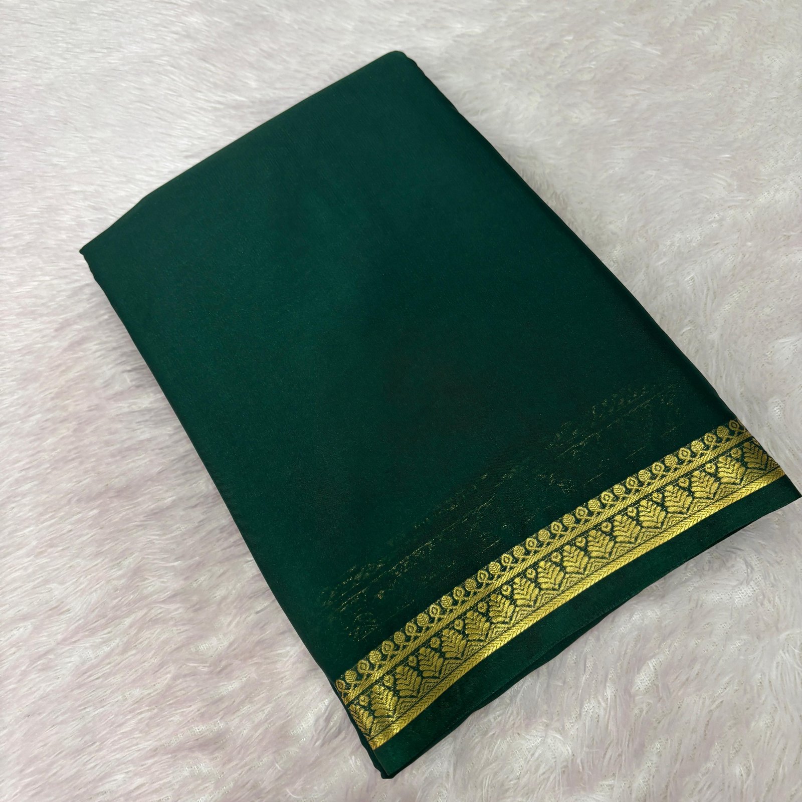 Premium Semi Mysore Silk Sarees with Piping Border image 4