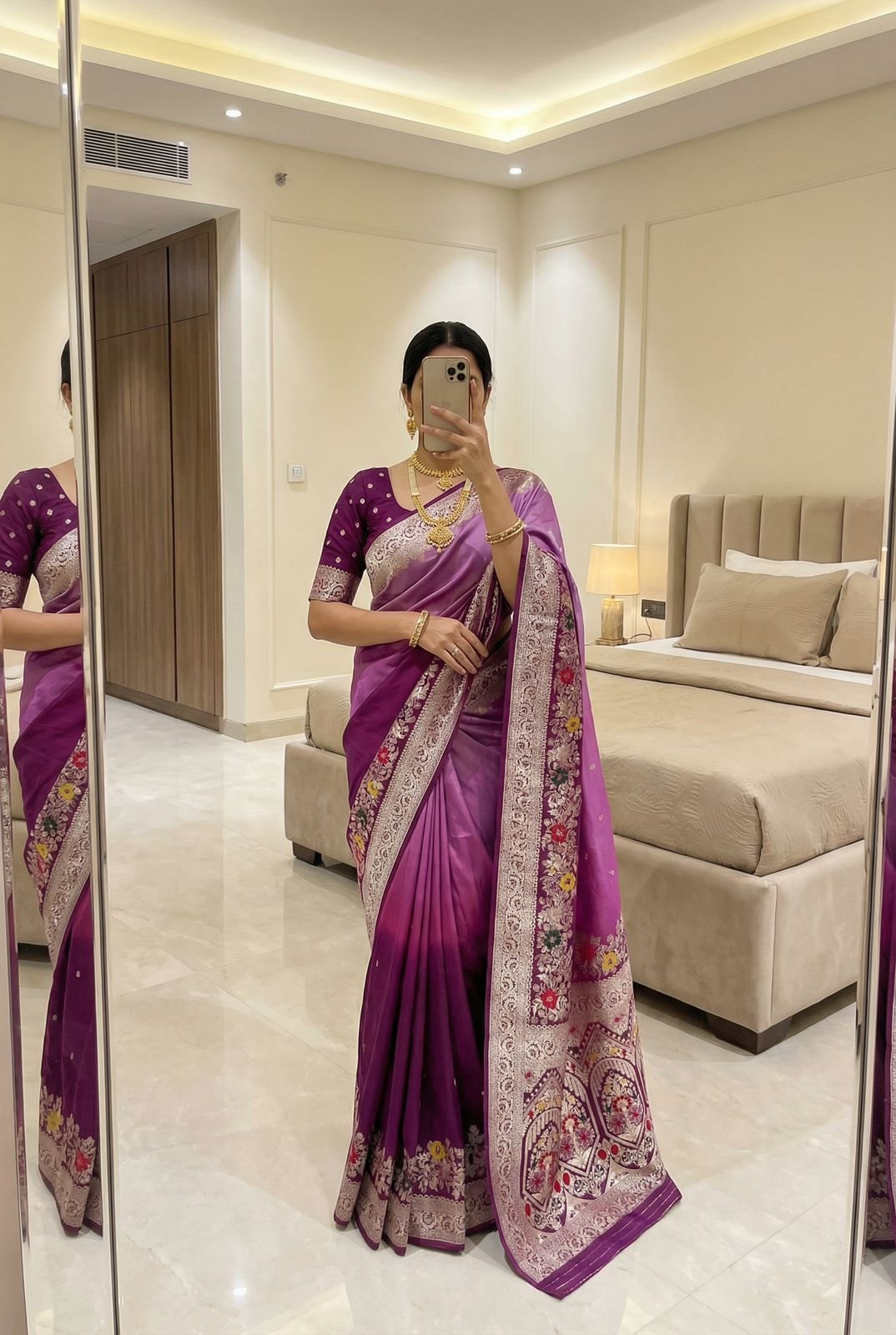 Pure Viscose Dola Silk Saree image 6