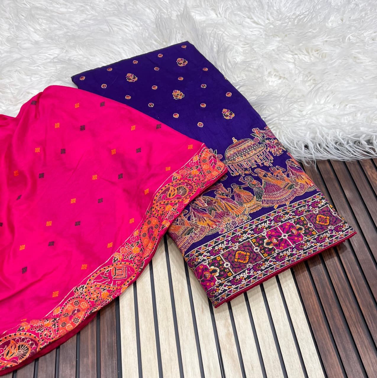 14 rajwadi pashmina saree image 6