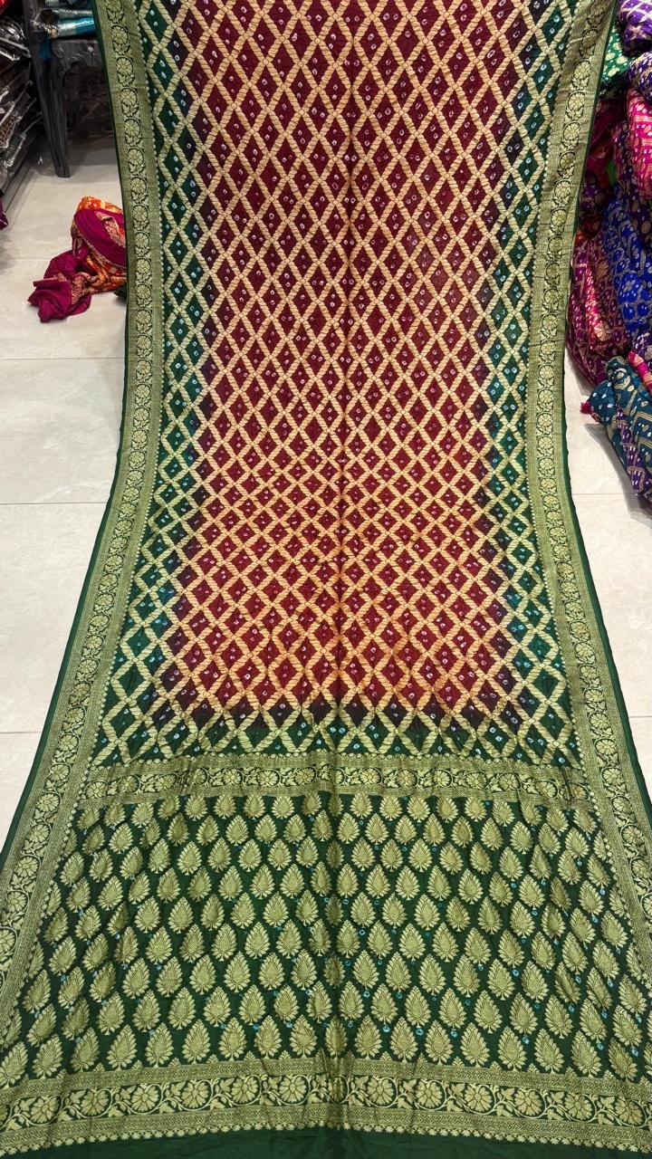 Malai Silk Bandhani Sarees image 3
