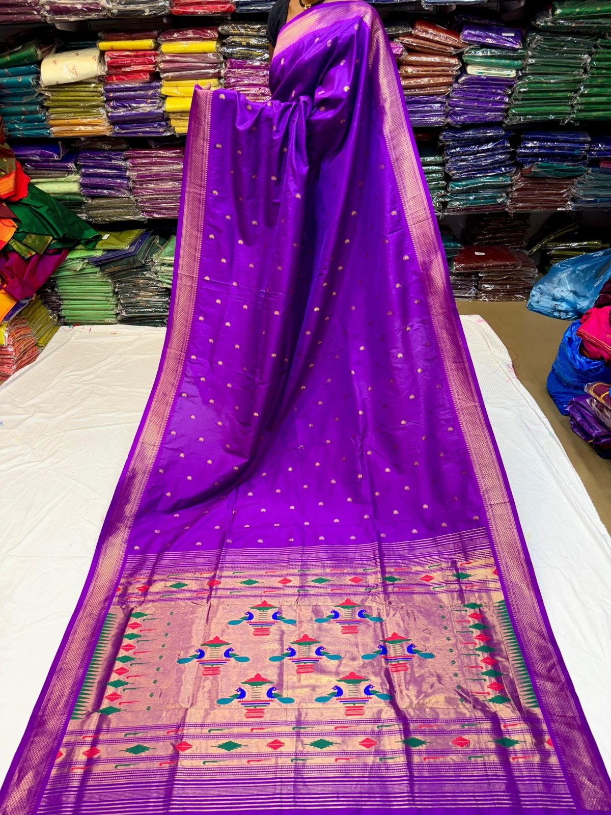 Yeola Double Pallu Semi Paithani image 29