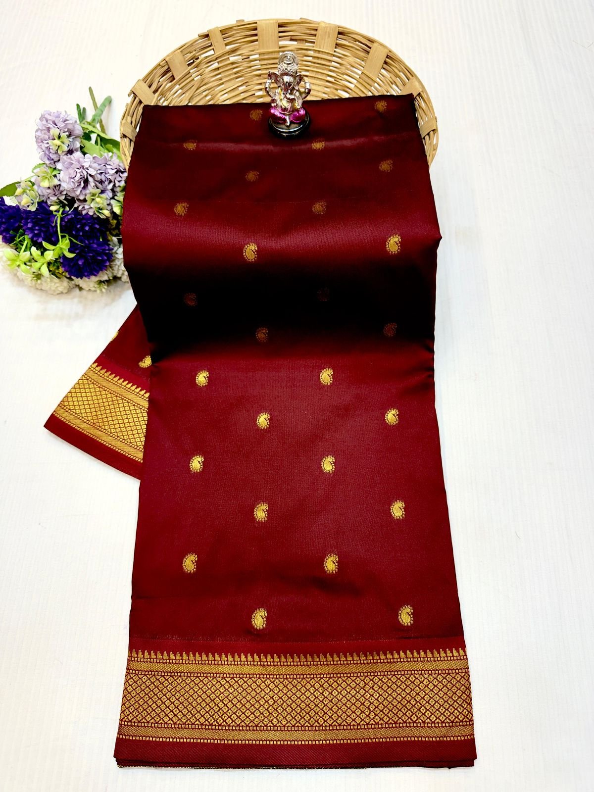 Fancy Pallu Asavali Paithani image 9