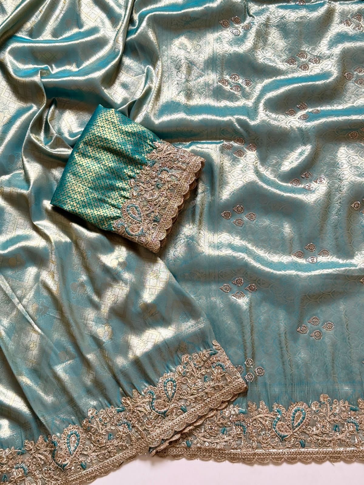 Soft Silk Saree With Self Jaquard Weaving image 9