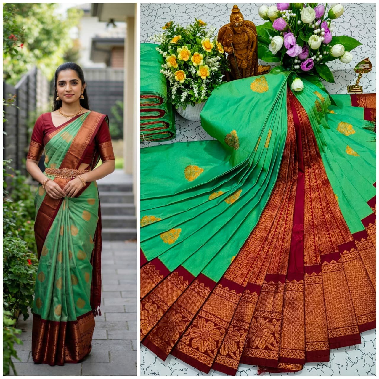 Korvai Kottanji Tana Semi Silk Saree image 28
