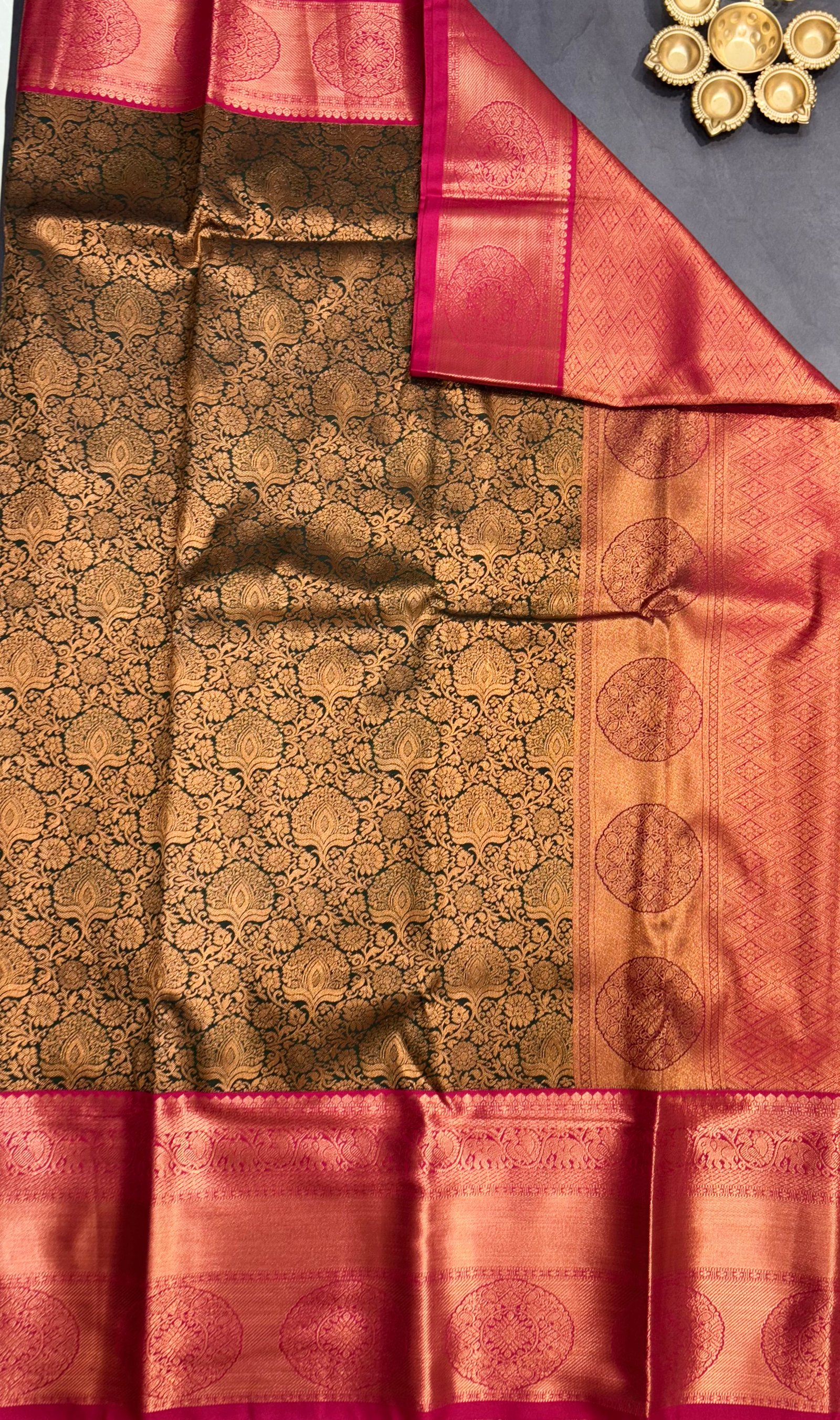 5 Korvai Kanchi Semi Silk Sarees image 6