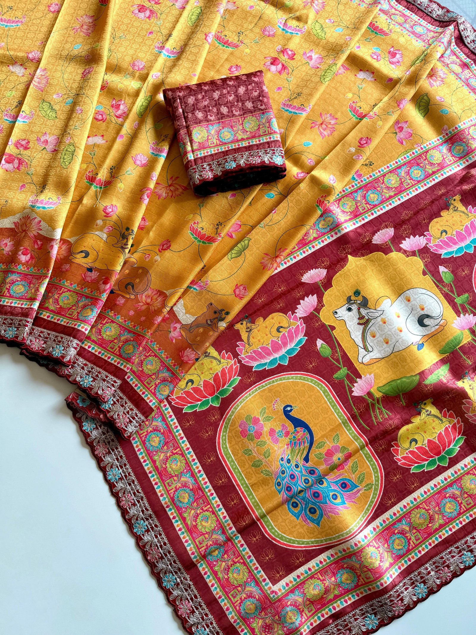 Dola Crepe Jacquard Weaving Saree image 14
