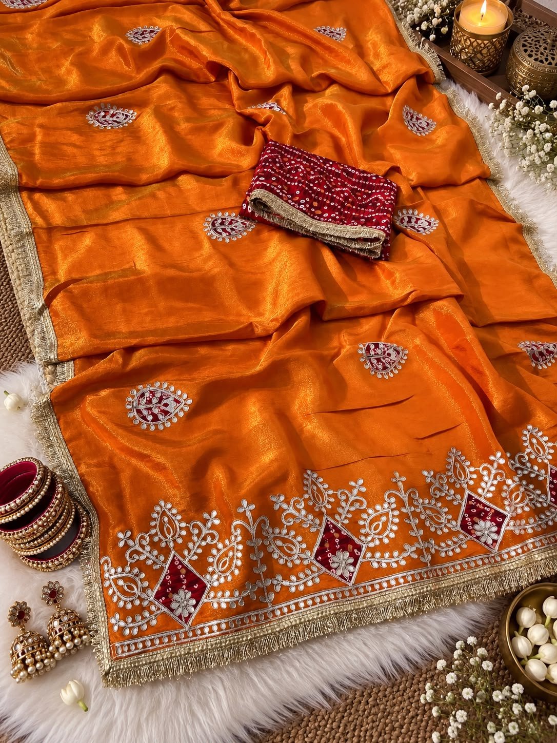 Jaipuri Gota Patti Saree image 8