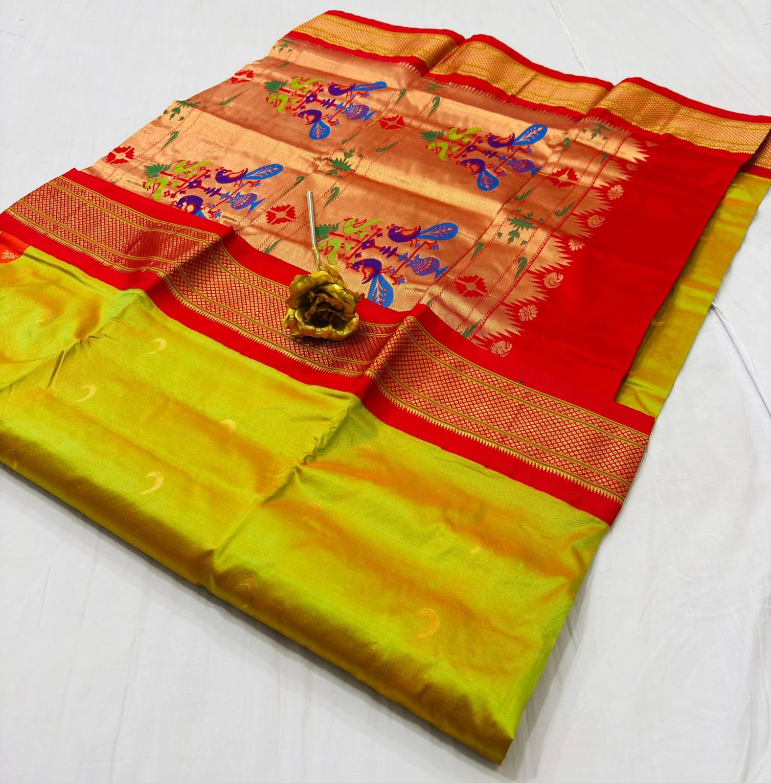 Chandrakor Paithani Pure Silk image 14