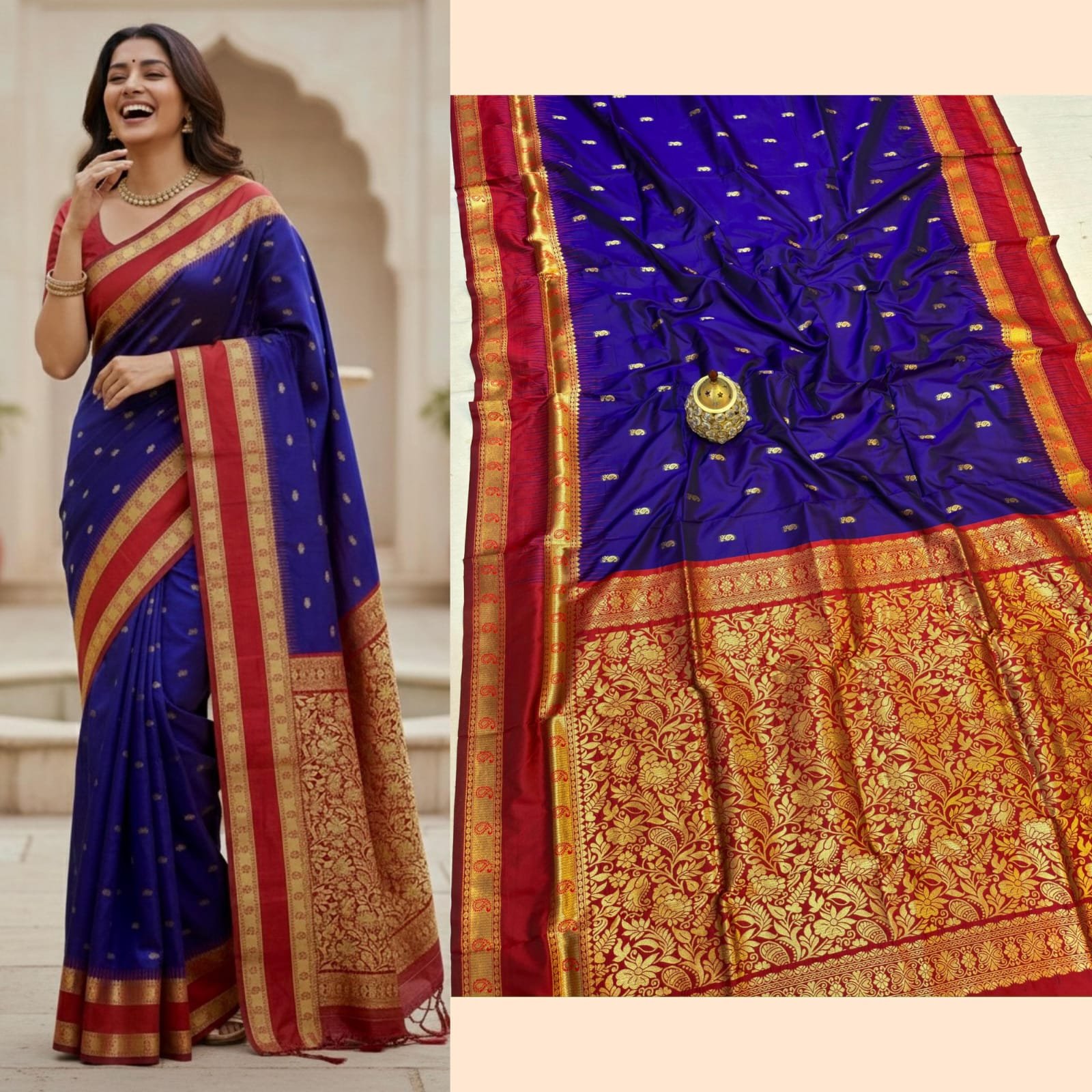 Kanjivaram Paithani Saree image 8