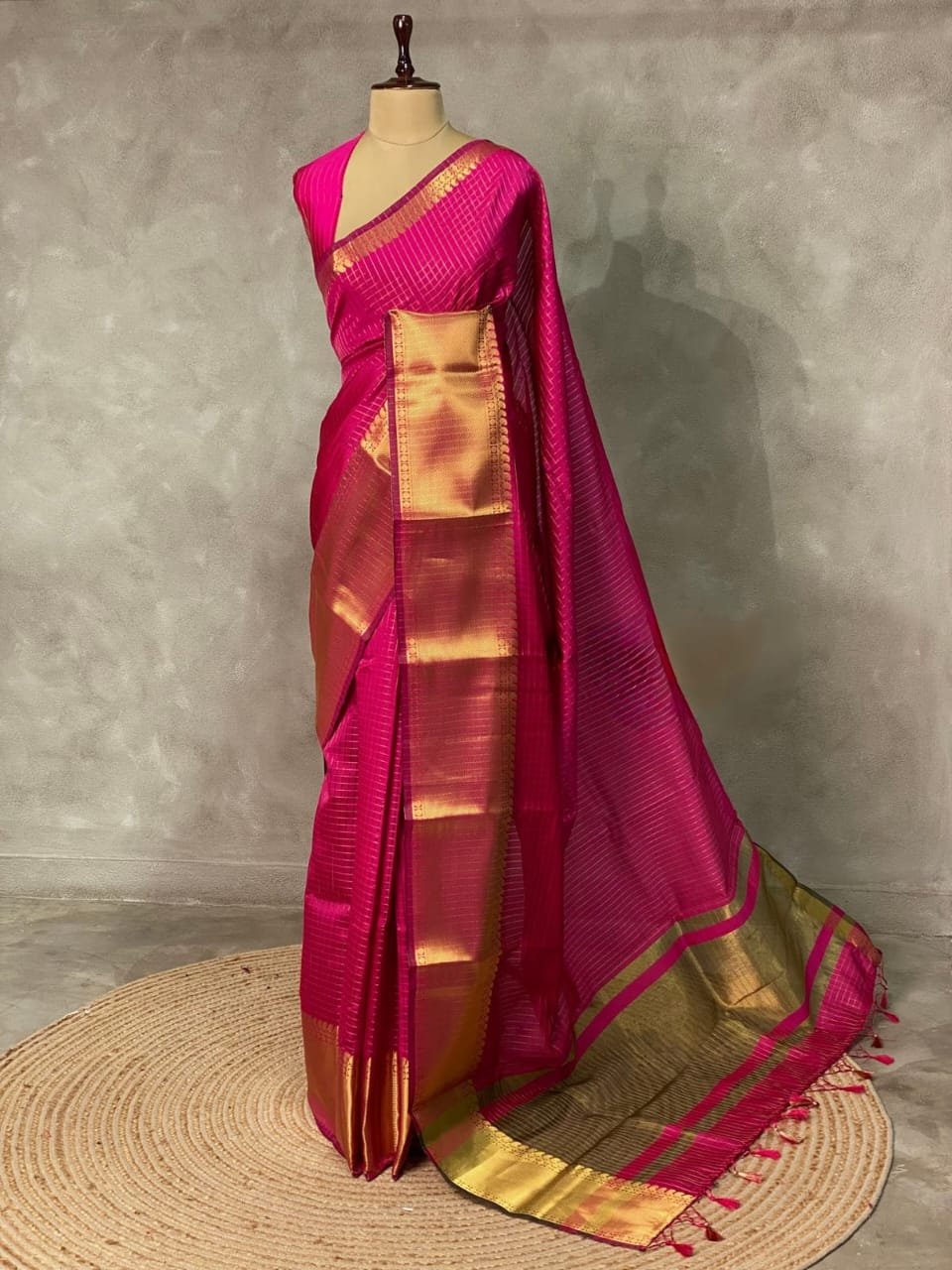 Party Wear Semi Kanchivaram Silk Sarees image 9