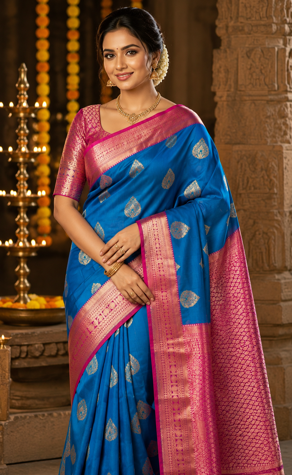 Korvai Kanchi Semi Silk Sarees image 5