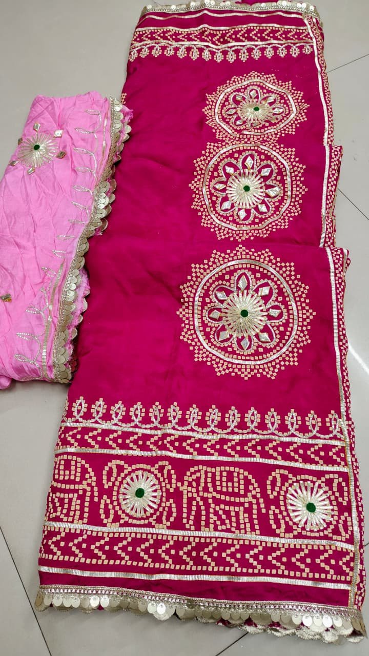 Pure Rajawadi Bhandhani Pallu Saree image 4