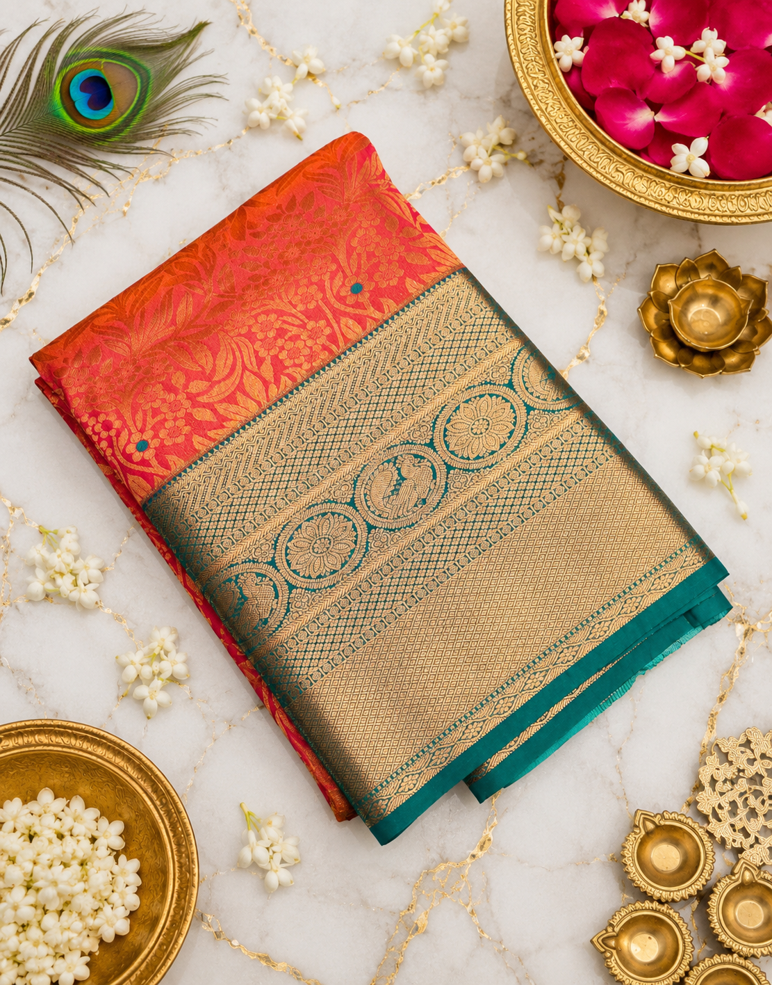 5 Korvai Kanchi Semi Silk Sarees image 10