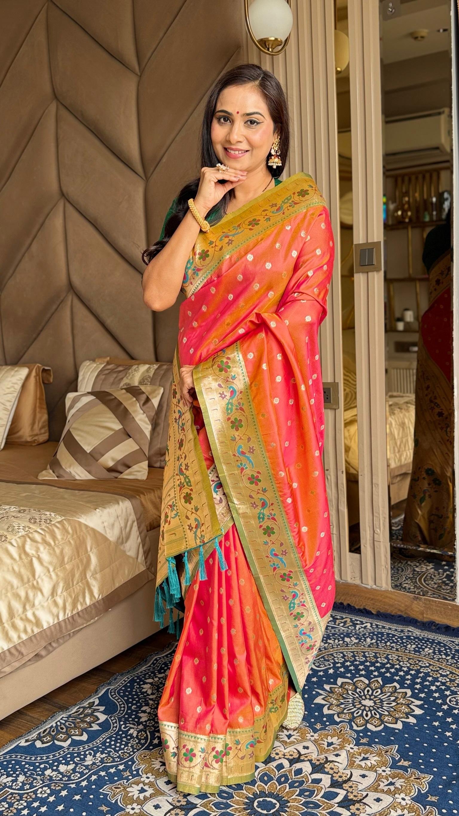 Kalanjali Paithani With Aari Work Blouse image 12
