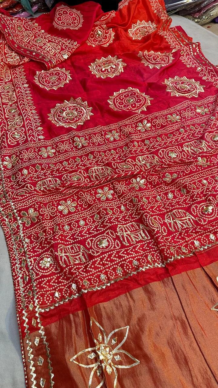 Pure Russian Moonga Silk Saree image 4