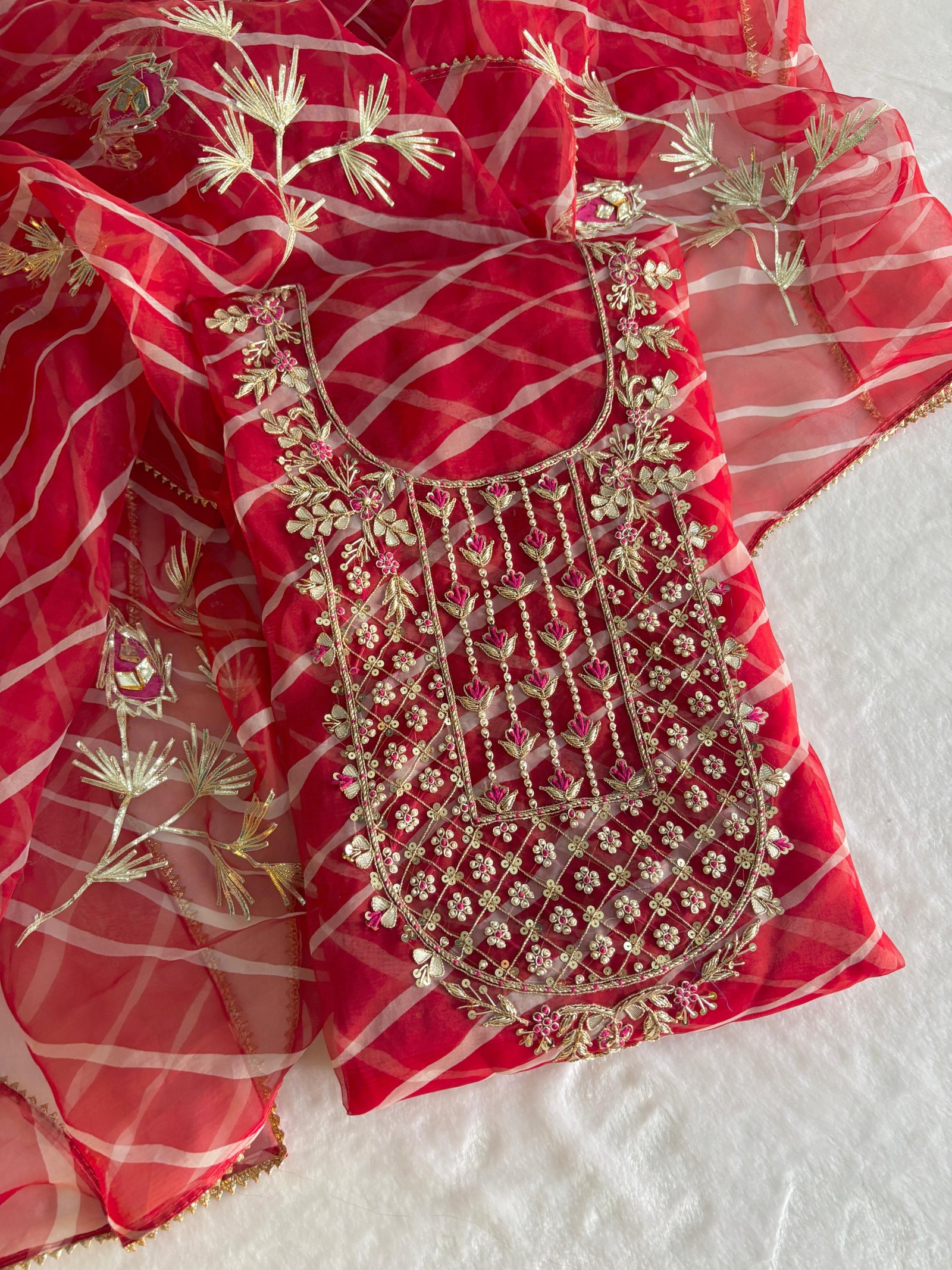 Soft Viscose Organza Dress Material image 4