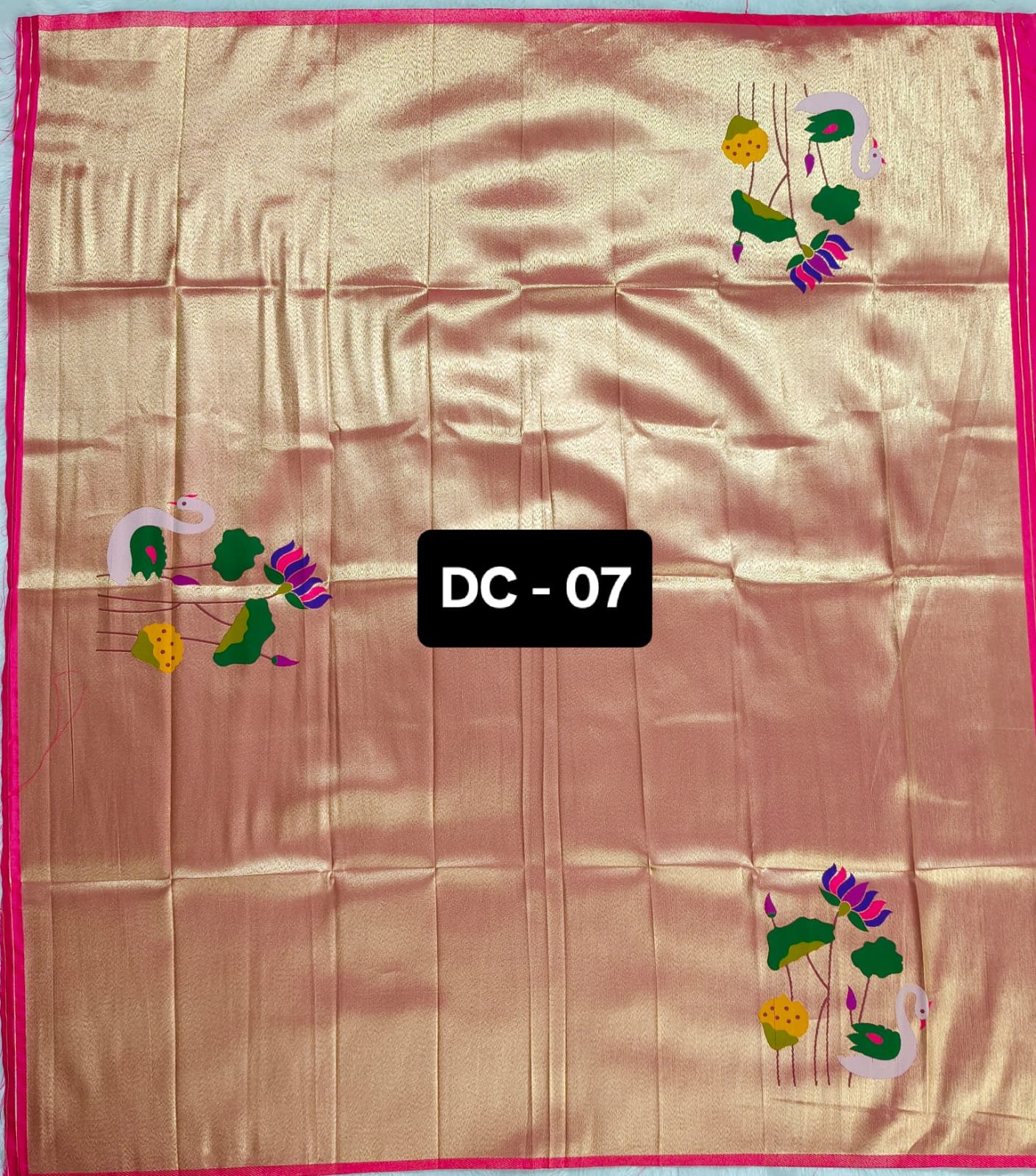 2 Paithani Blouse Piece Pink Border
