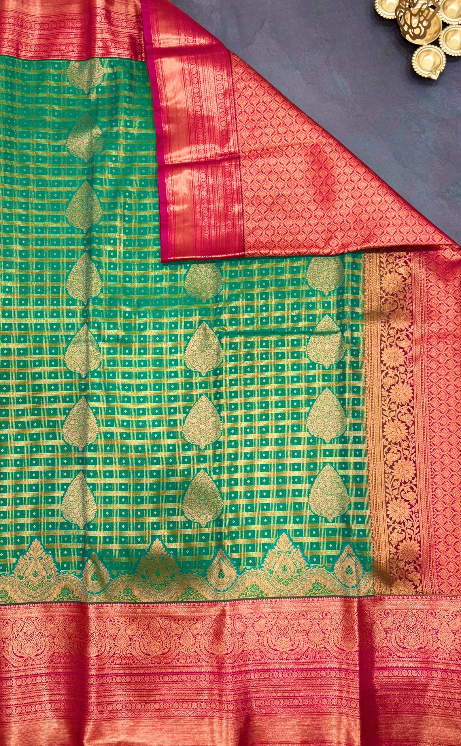 9 Korvai Kanchi Semi Silk Sarees image 9